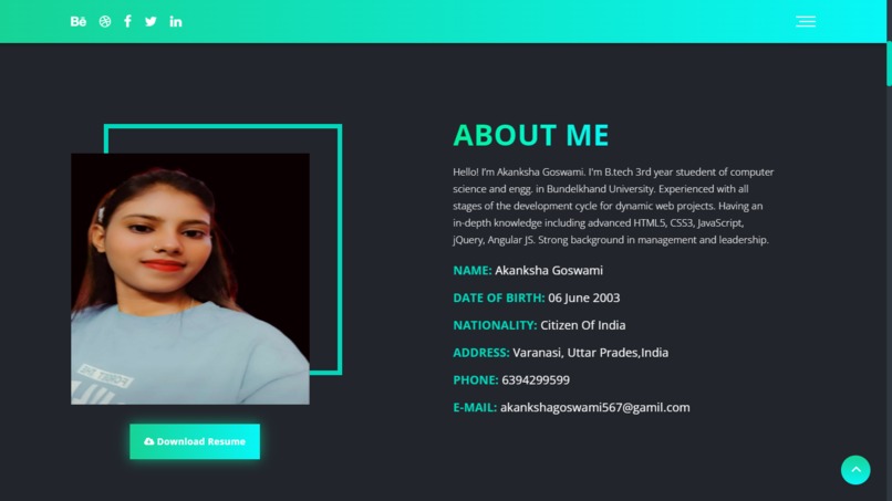 Portfolio  – screenshot 2