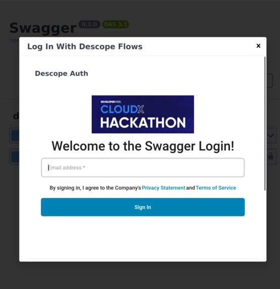 Descope Swagger-UI Auth Plugin – screenshot 1