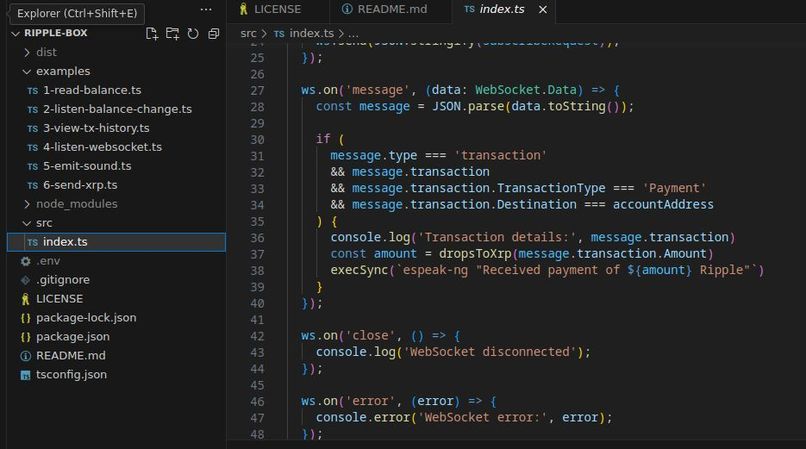 Ripple Box: IoT notifications for CDBC payments – screenshot 2