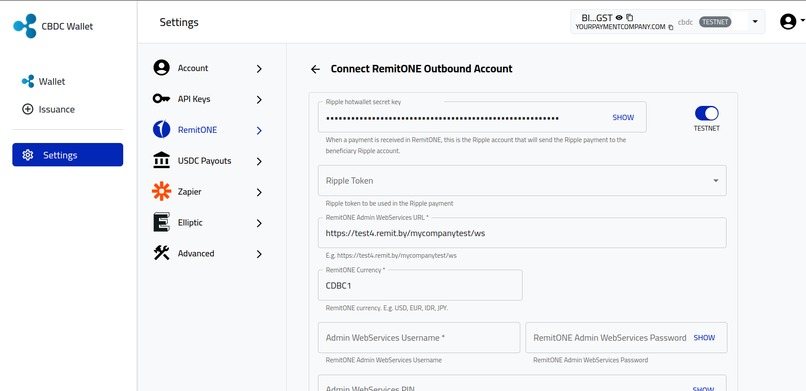 RippleFusion: BPVs CBDC MSB Solution – screenshot 1