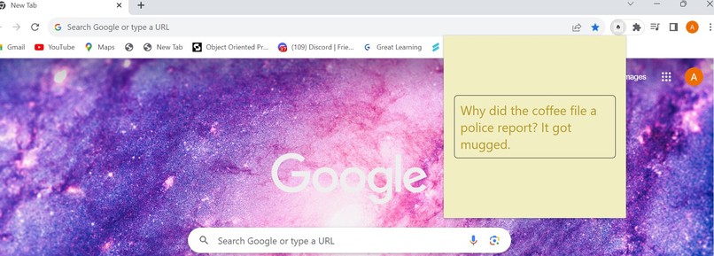 Jokes-Extension – screenshot 1