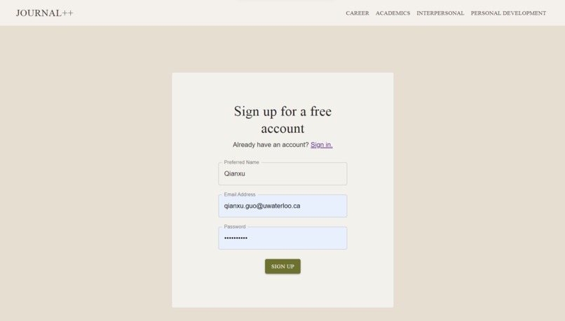Journal++ – screenshot 2