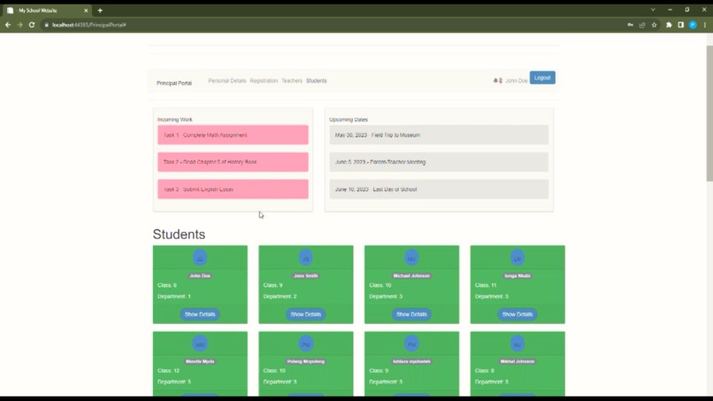 SchoolWebsite – screenshot 8