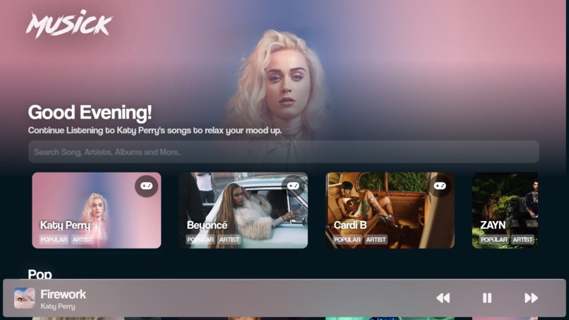 MuSick - The Music App of Next Generation – screenshot 1