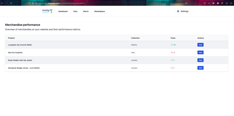 Swayware: Fan Engagement Platform – screenshot 1