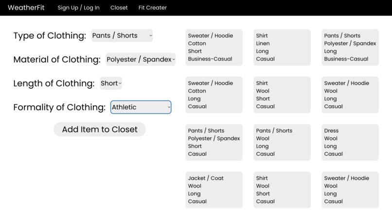 WeatherFit – screenshot 3