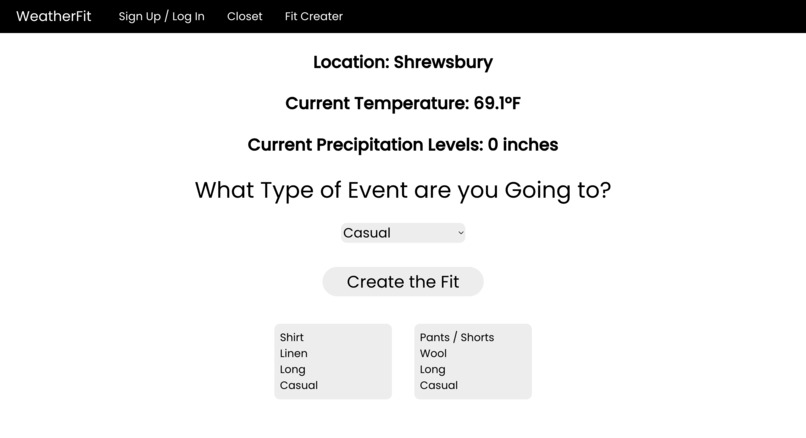 WeatherFit – screenshot 4