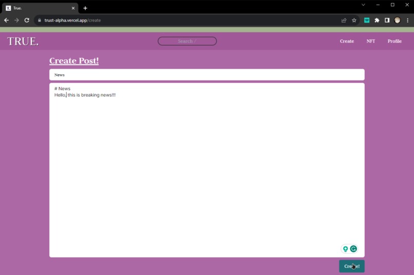 True – screenshot 5