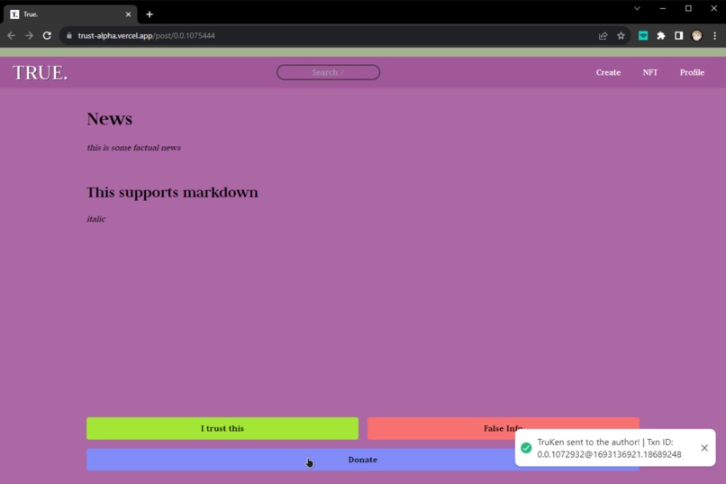 True – screenshot 8