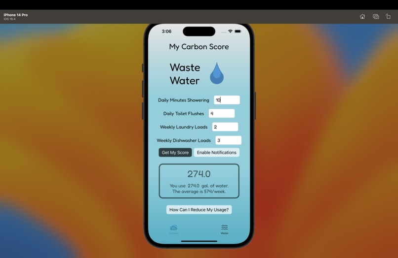 My Carbon Score – screenshot 2