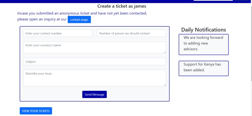 E-HELP PLATFORM – screenshot 2