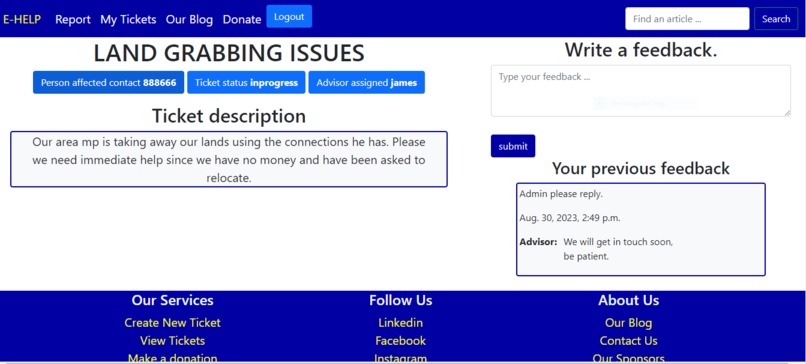 E-HELP PLATFORM – screenshot 4
