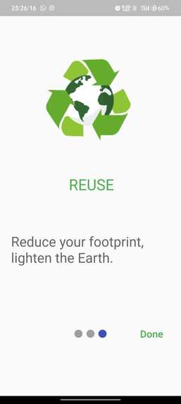 EcoTrace: a carbon footprint app – screenshot 2