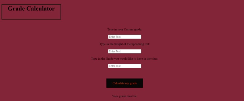 Grade Calculator – screenshot 1