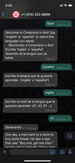Comprend-o-bot – screenshot 1