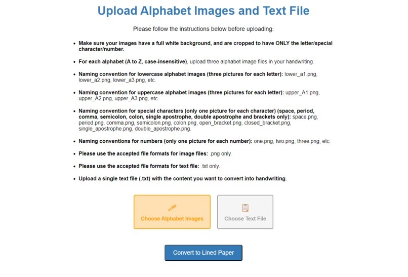Dysgraphia web app – screenshot 4