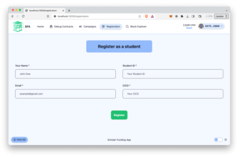 SFA - Scholar Funding Decentralized App