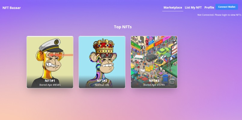 NFT-MarketPlace – screenshot 1