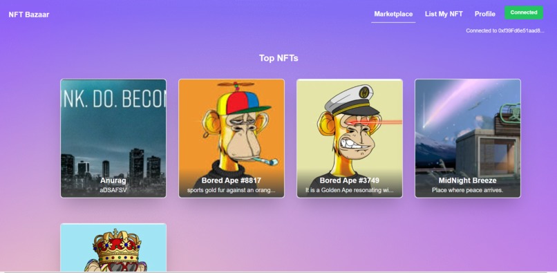 NFT-MarketPlace – screenshot 3