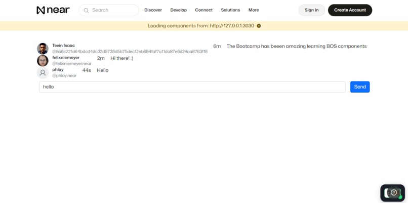 BOS Chat dApp – screenshot 1