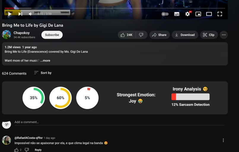 YouTube Comment Analyser – screenshot 4
