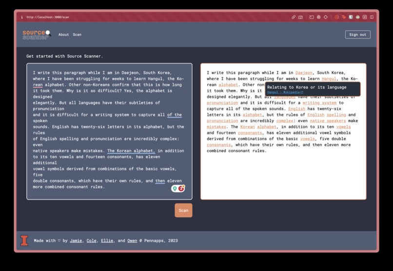 SourceScanner – screenshot 2
