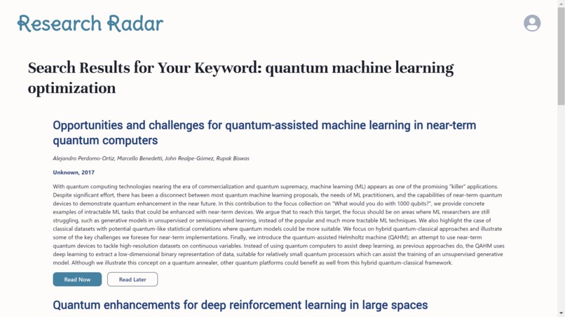 ResearchRadar.ai – screenshot 2
