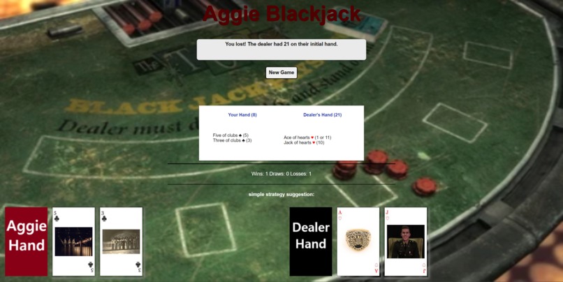 Aggie BlackJack – screenshot 1