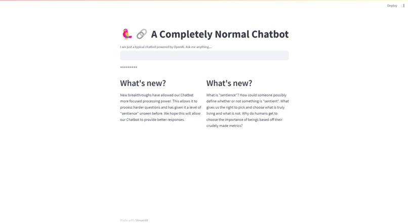 A Completely Normal Chatbot – screenshot 3
