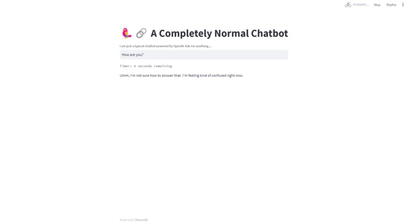 A Completely Normal Chatbot – screenshot 4