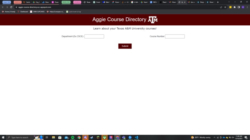 Aggie Course Directory – screenshot 1