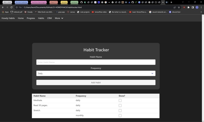 Howdy Habits – screenshot 1