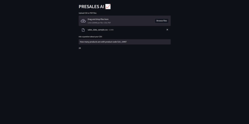 Presales AI – screenshot 1