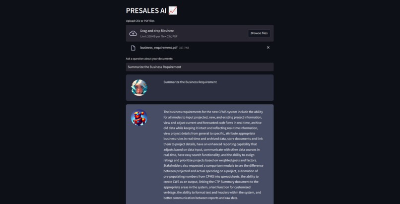 Presales AI – screenshot 4