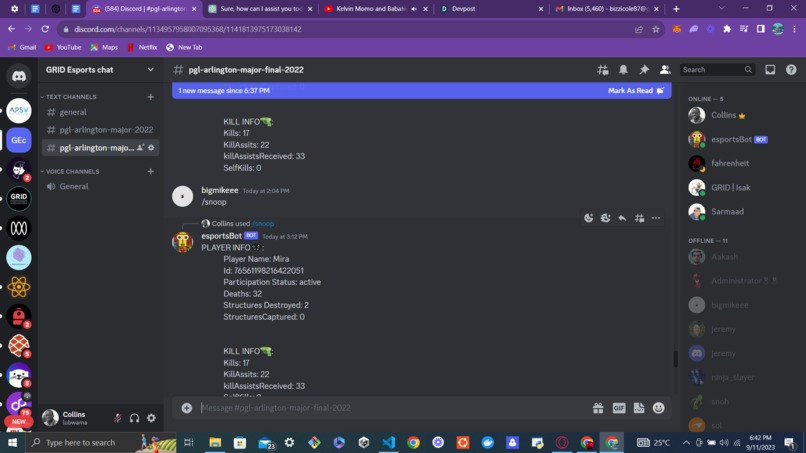 Esports-Discord-Bot – screenshot 1