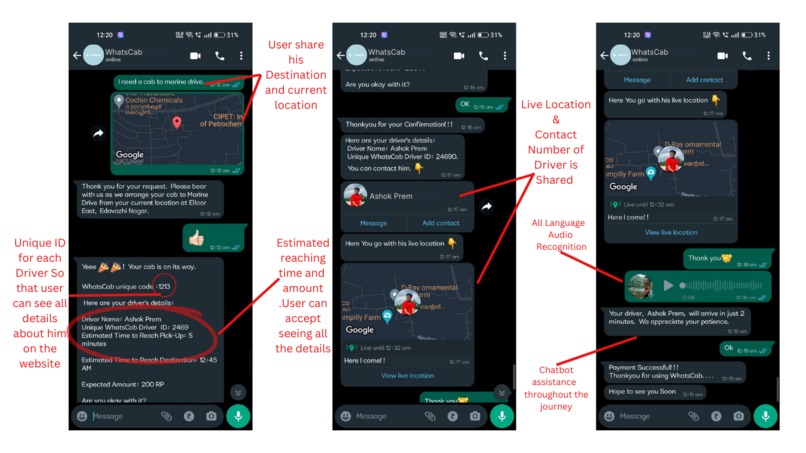WhatsCab – screenshot 2
