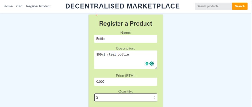 Decentralized Marketplace – screenshot 3