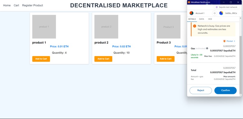 Decentralized Marketplace – screenshot 4