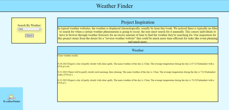 WeatherFinder – screenshot 1