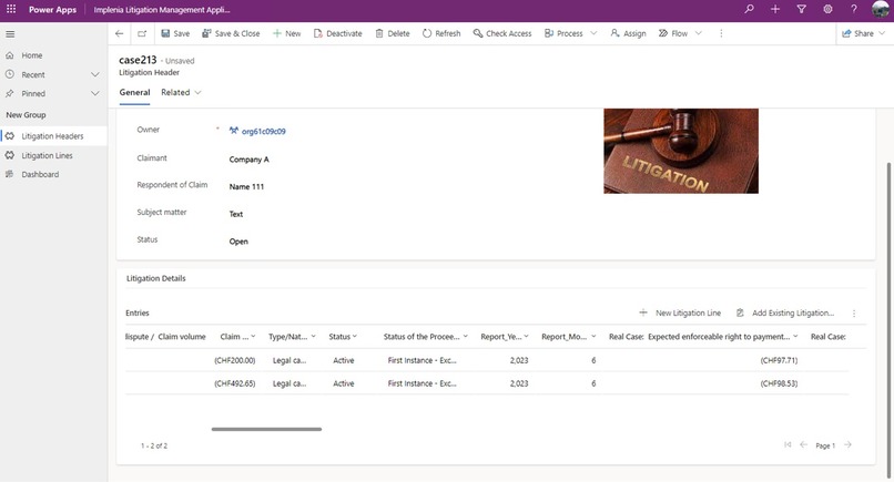 Implenia Litigation Mgmt. HackZurich - Team JusticeCrafters – screenshot 2