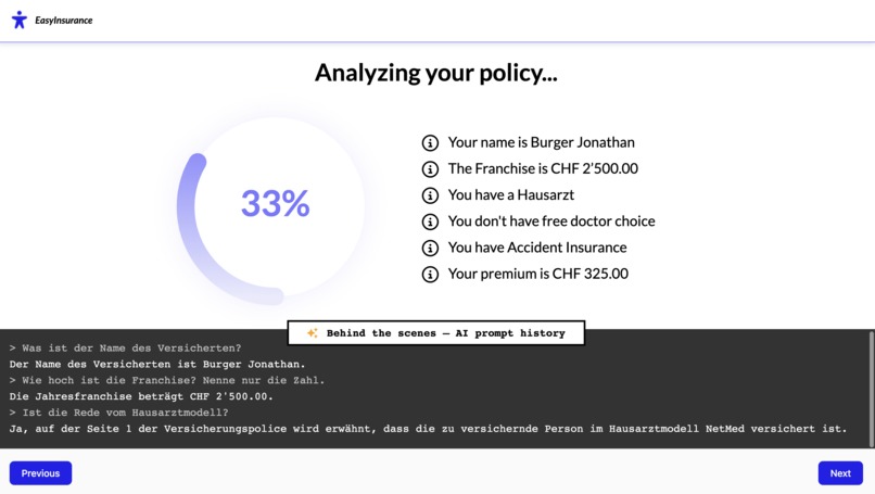 EasyInsurance – screenshot 3