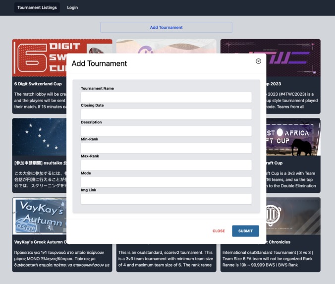 Tournaments.sh – screenshot 2
