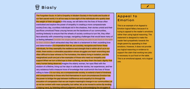 Biasly - Logical Fallacy Checker – screenshot 3