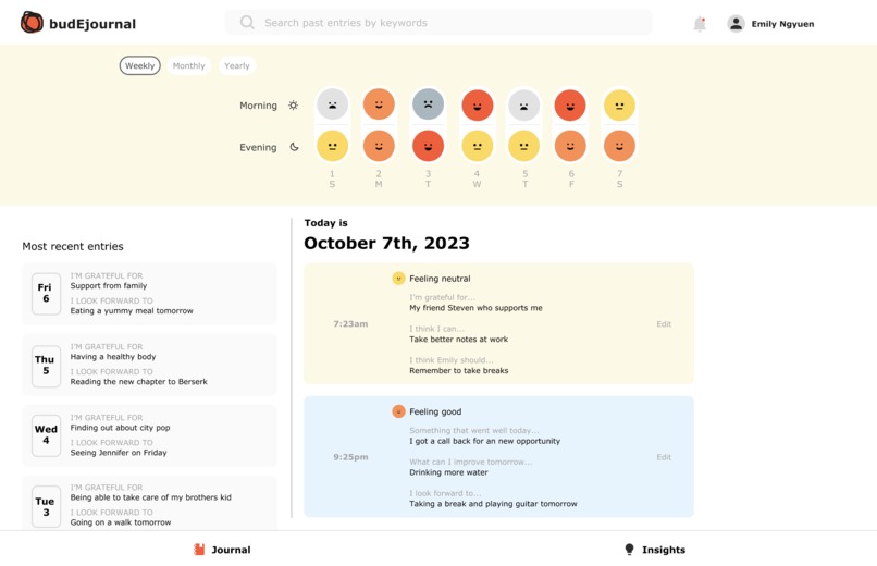 budEjournal – screenshot 3