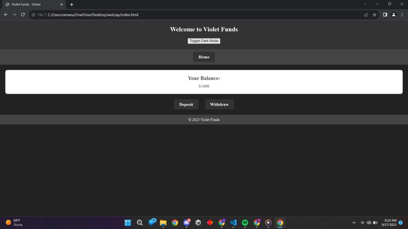 VioletFunds – screenshot 1