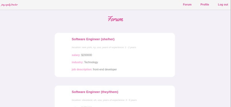Pay Equity Tracker – screenshot 1
