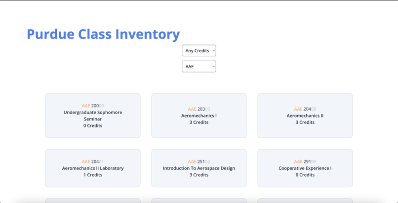 Purdue Class Finder – screenshot 1