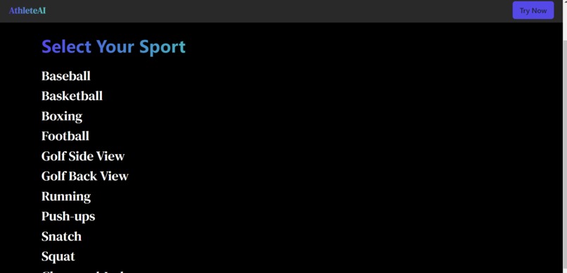 AthleteAI  – screenshot 2