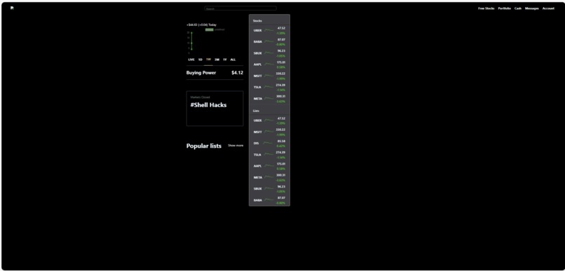 Trading Website – screenshot 1