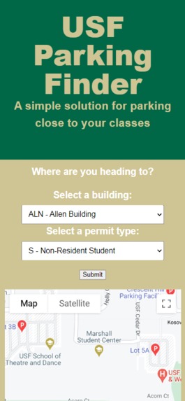 USF Parking Finder – screenshot 2